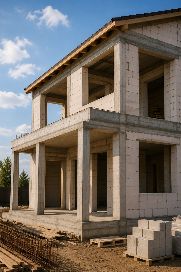 Строительство дома из газобетонных блоков